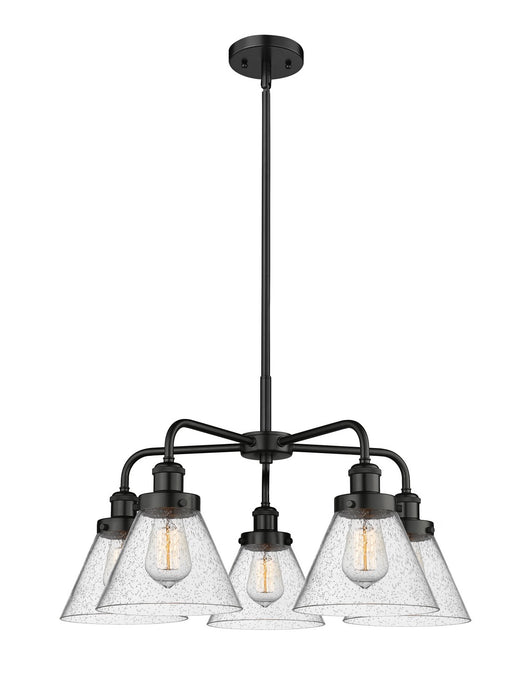 Innovations - 916-5CR-BK-G44 - Five Light Chandelier - Downtown Urban - Matte Black