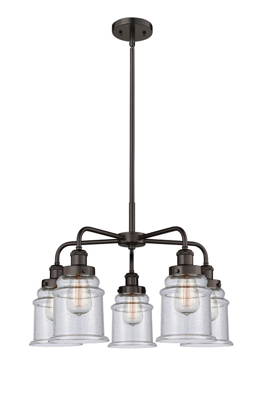 Innovations - 916-5CR-OB-G184 - Five Light Chandelier - Downtown Urban - Oil Rubbed Bronze