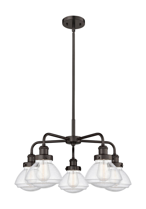 Innovations - 916-5CR-OB-G324 - Five Light Chandelier - Downtown Urban - Oil Rubbed Bronze