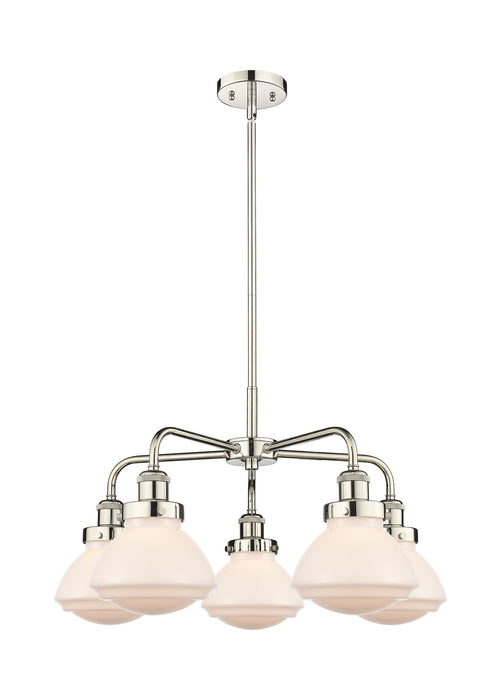 Innovations - 916-5CR-PN-G321 - Five Light Chandelier - Downtown Urban - Polished Nickel