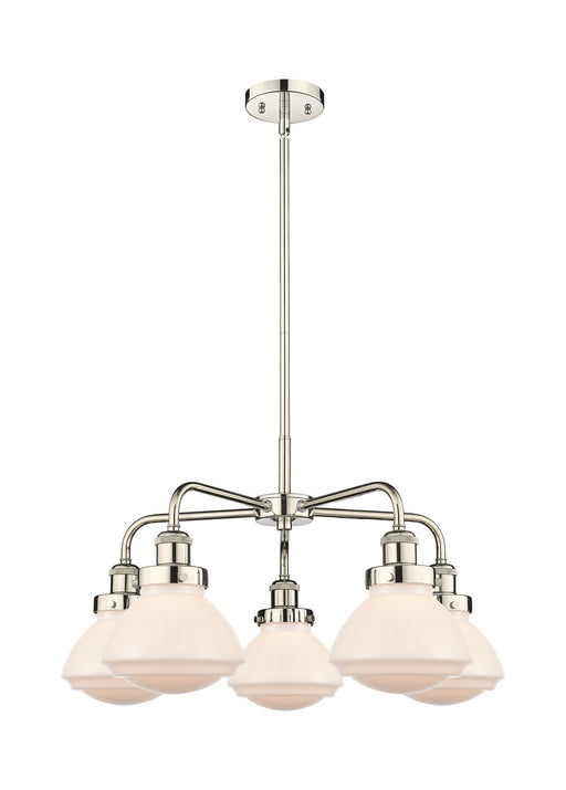 Innovations - 916-5CR-PN-G321 - Five Light Chandelier - Downtown Urban - Polished Nickel