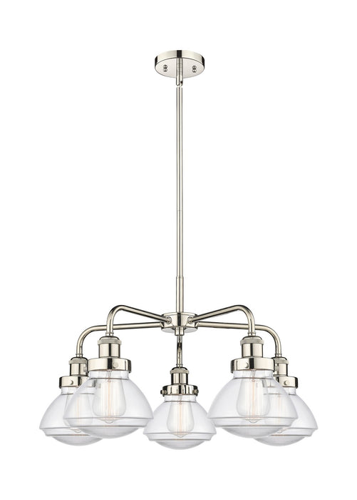 Innovations - 916-5CR-PN-G322 - Five Light Chandelier - Downtown Urban - Polished Nickel