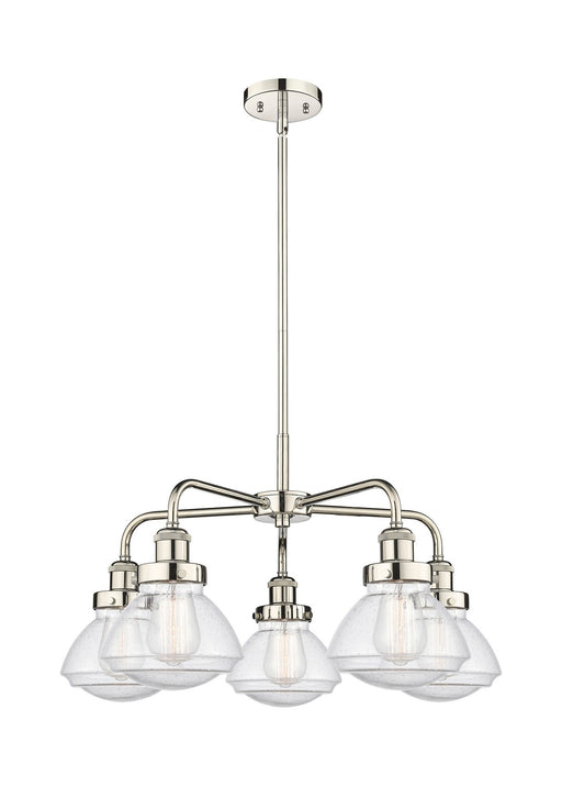 Innovations - 916-5CR-PN-G324 - Five Light Chandelier - Downtown Urban - Polished Nickel