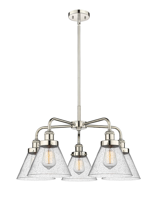 Innovations - 916-5CR-PN-G44 - Five Light Chandelier - Downtown Urban - Polished Nickel