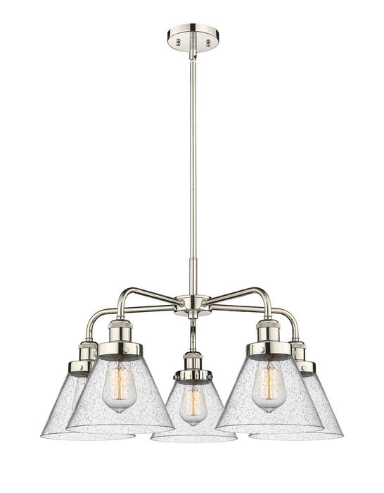 Innovations - 916-5CR-PN-G44 - Five Light Chandelier - Downtown Urban - Polished Nickel