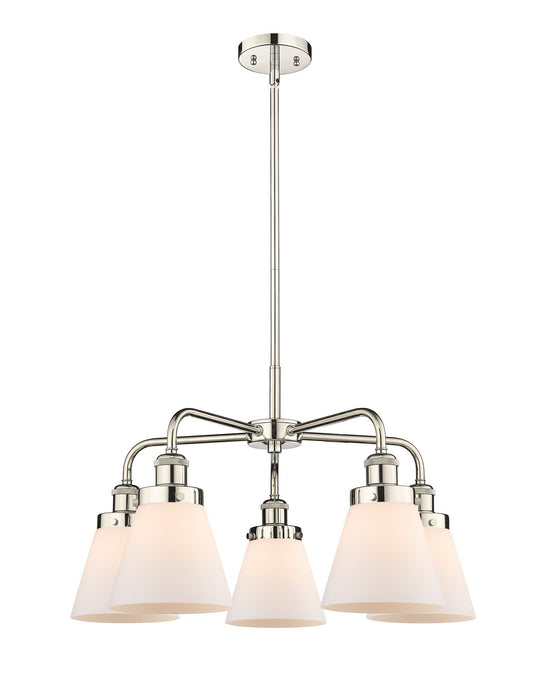 Innovations - 916-5CR-PN-G61 - Five Light Chandelier - Downtown Urban - Polished Nickel