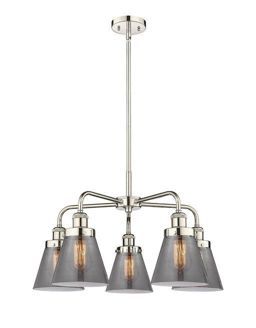 Innovations - 916-5CR-PN-G63 - Five Light Chandelier - Downtown Urban - Polished Nickel