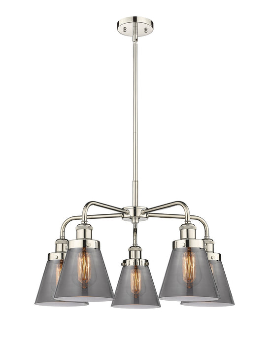 Innovations - 916-5CR-PN-G63 - Five Light Chandelier - Downtown Urban - Polished Nickel