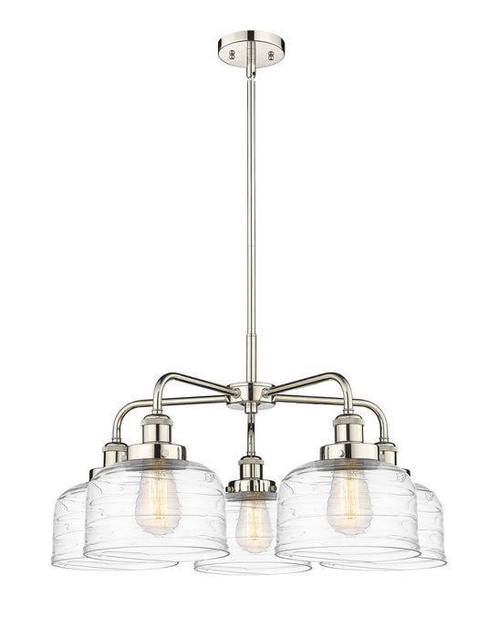 Innovations - 916-5CR-PN-G713 - Five Light Chandelier - Downtown Urban - Polished Nickel