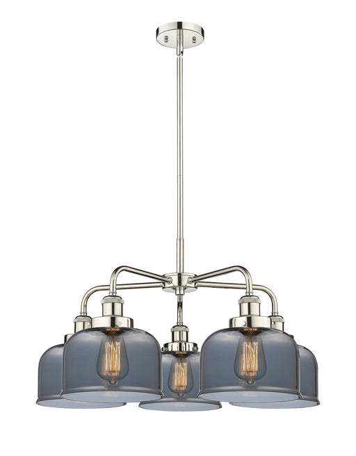 Innovations - 916-5CR-PN-G73 - Five Light Chandelier - Downtown Urban - Polished Nickel