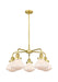 Innovations - 916-5CR-SG-G321 - Five Light Chandelier - Downtown Urban - Satin Gold