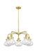 Innovations - 916-5CR-SG-G322 - Five Light Chandelier - Downtown Urban - Satin Gold