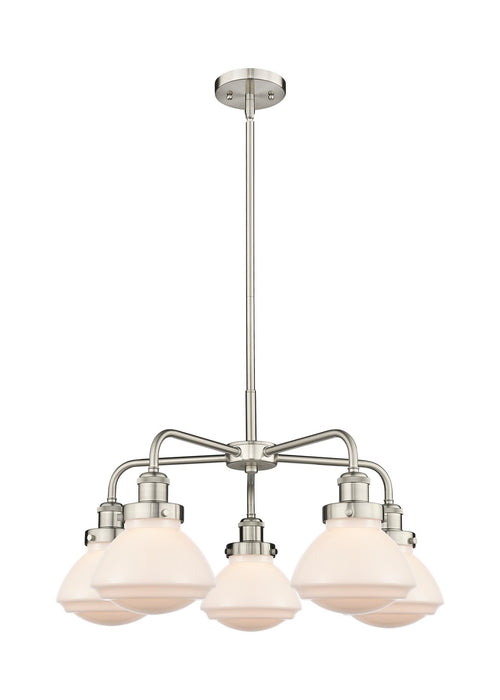 Innovations - 916-5CR-SN-G321 - Five Light Chandelier - Downtown Urban - Satin Nickel