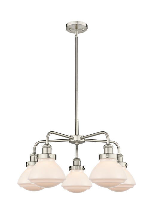 Innovations - 916-5CR-SN-G321 - Five Light Chandelier - Downtown Urban - Satin Nickel