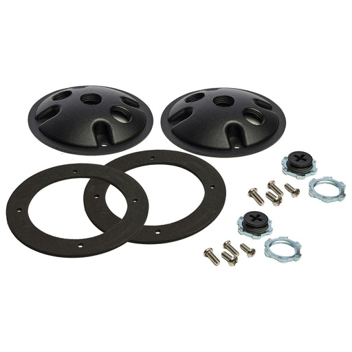 Two Light Die Cast Mounting Plate Matte Black