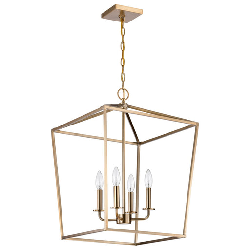 Emma Four Light Pendant Burnished Brass