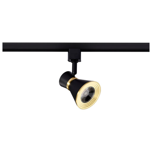 LED Track Head Matte Black / Brushed Brass