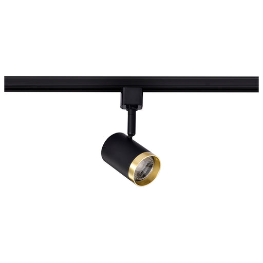 LED Track Head Matte Black / Brushed Brass