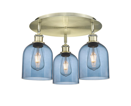 Innovations - 516-3C-AB-G558-6BL - Three Light Flush Mount - Downtown Urban - Antique Brass