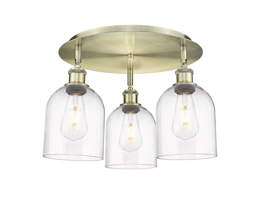 Innovations - 516-3C-AB-G558-6CL - Three Light Flush Mount - Downtown Urban - Antique Brass