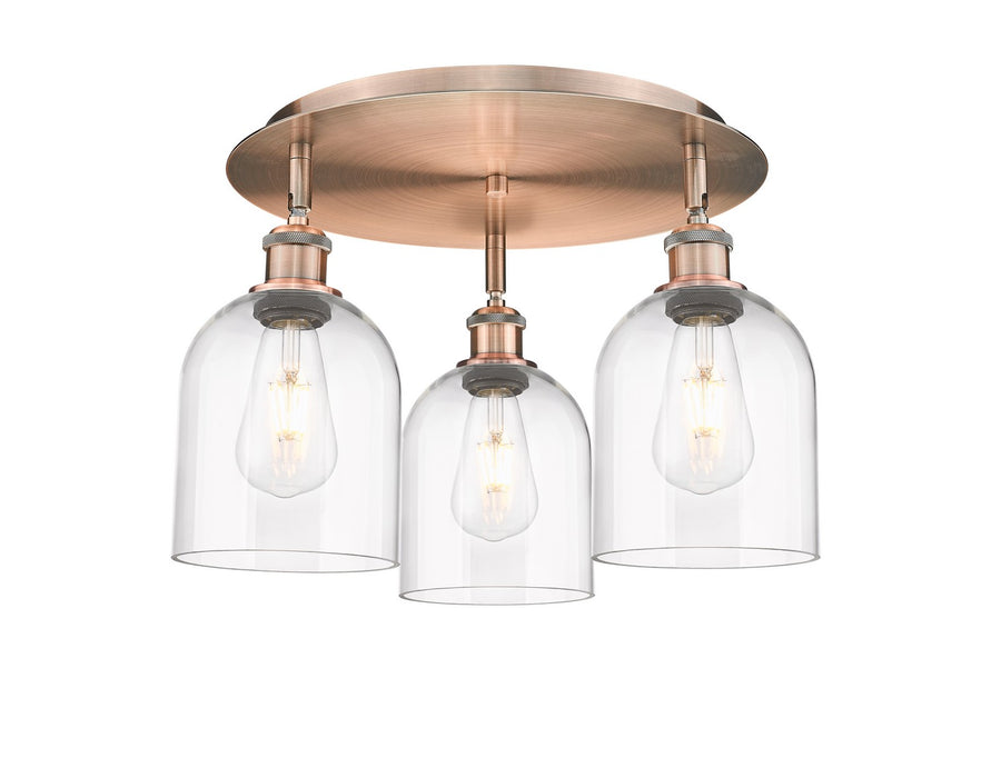 Innovations - 516-3C-AC-G558-6CL - Three Light Flush Mount - Downtown Urban - Antique Copper