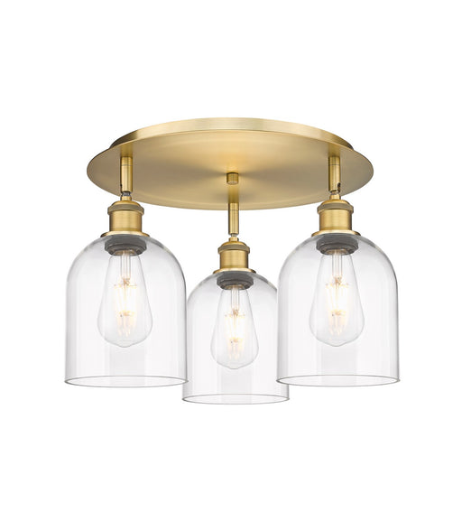 Innovations - 516-3C-BB-G558-6CL - Three Light Flush Mount - Downtown Urban - Brushed Brass