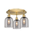 Innovations - 516-3C-BB-G558-6SM - Three Light Flush Mount - Downtown Urban - Brushed Brass