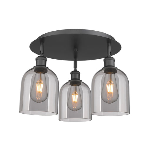 Ballston Three Light Flush Mount Matte Black