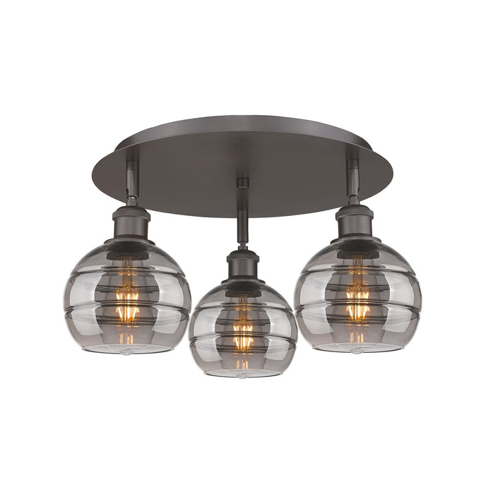 Innovations - 516-3C-OB-G556-6SM - Three Light Flush Mount - Downtown Urban - Oil Rubbed Bronze