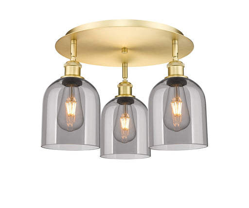 Innovations - 516-3C-SG-G558-6SM - Three Light Flush Mount - Downtown Urban - Satin Gold