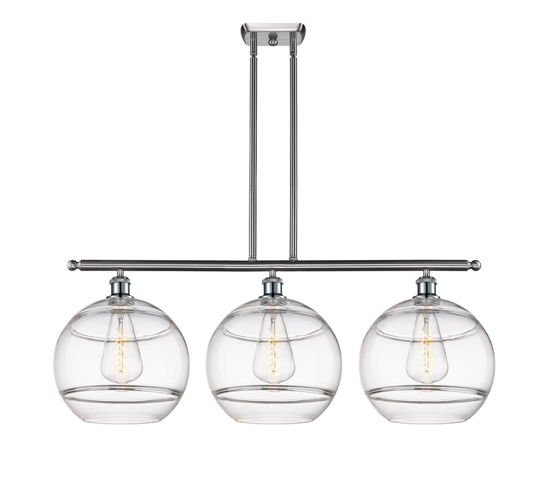 Innovations - 516-3I-SN-G556-12CL - Three Light Island Pendant - Ballston - Brushed Satin Nickel