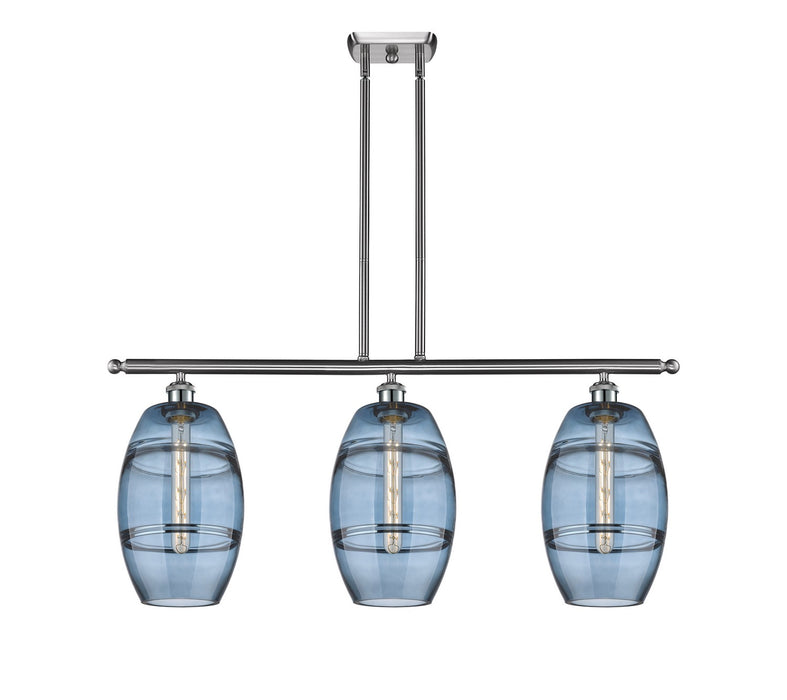 Innovations - 516-3I-SN-G557-8BL - Three Light Island Pendant - Ballston - Brushed Satin Nickel