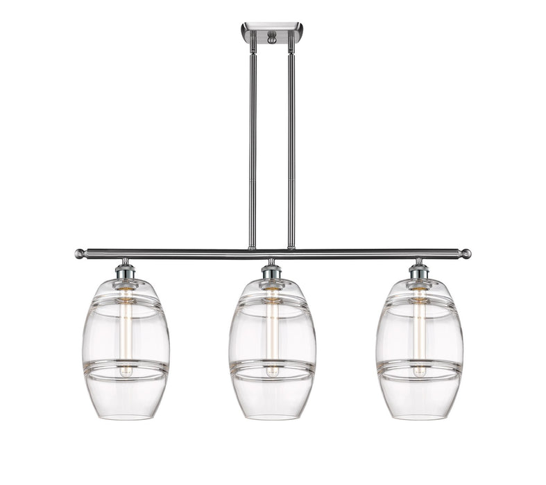 Innovations - 516-3I-SN-G557-8CL - Three Light Island Pendant - Ballston - Brushed Satin Nickel