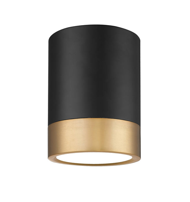 Z-Lite - 1006F6-MB-MGLD-LED - LED Flush Mount - Algar - Matte Black / Modern Gold