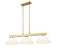 Z-Lite - 152MGLD-PWH - Three Light Billiard - Cobalt - Modern Gold