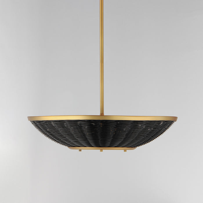 Rattan Three Light Pendant-Pendants-Maxim-Lighting Design Store