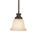 Golden - 8063-M1L BUS - One Light Mini Pendant - Heartwood - Burnt Sienna