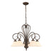 Golden - 8606-D5 RBZ-TEA - Five Light Chandelier - Homestead - Rubbed Bronze
