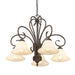 Golden - 8606-D5 RBZ-TEA - Five Light Chandelier - Homestead - Rubbed Bronze
