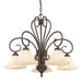 Golden - 8606-D5 RBZ-TEA - Five Light Chandelier - Homestead - Rubbed Bronze