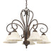 Golden - 8606-D5 RBZ-TEA - Five Light Chandelier - Homestead - Rubbed Bronze