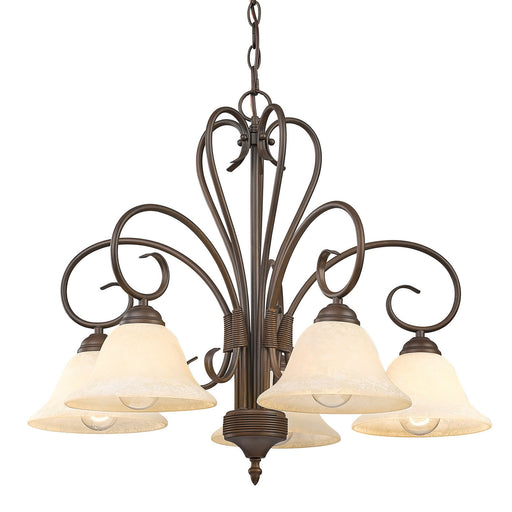 Homestead Five Light Chandelier Rubbed Bronze
