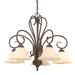 Golden - 8606-D5 RBZ-TEA - Five Light Chandelier - Homestead - Rubbed Bronze