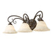 Golden - 8606-BA3 RBZ-TEA - Three Light Vanity Light - Homestead - Rubbed Bronze