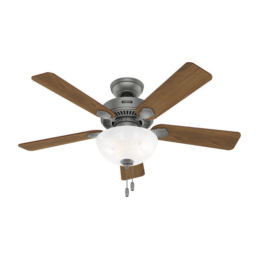 Hunter - 52780 - 44"Ceiling Fan - Swanson - Matte Silver