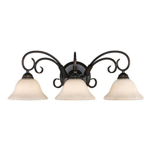 Homestead Three Light Vanity Light Rubbed Bronze
