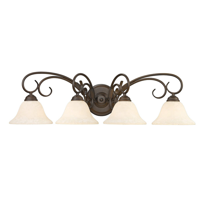 Golden - 8606-BA4 RBZ-TEA - Four Light Vanity - Homestead - Rubbed Bronze
