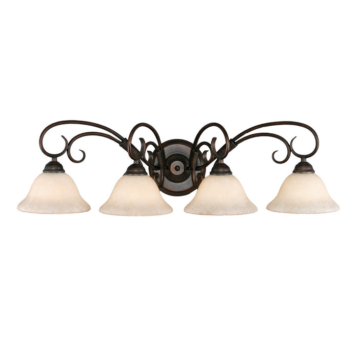 Golden - 8606-BA4 RBZ-TEA - Four Light Vanity - Homestead - Rubbed Bronze