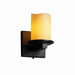 Justice Designs - CNDL-8771-14-AMBR-MBLK-LED1-700 - LED Wall Sconce - CandleAria - Matte Black