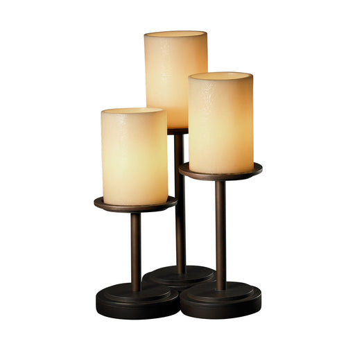 Justice Designs - CNDL-8797-10-AMBR-DBRZ-LED3-2100 - LED Table Lamp - CandleAria - Dark Bronze